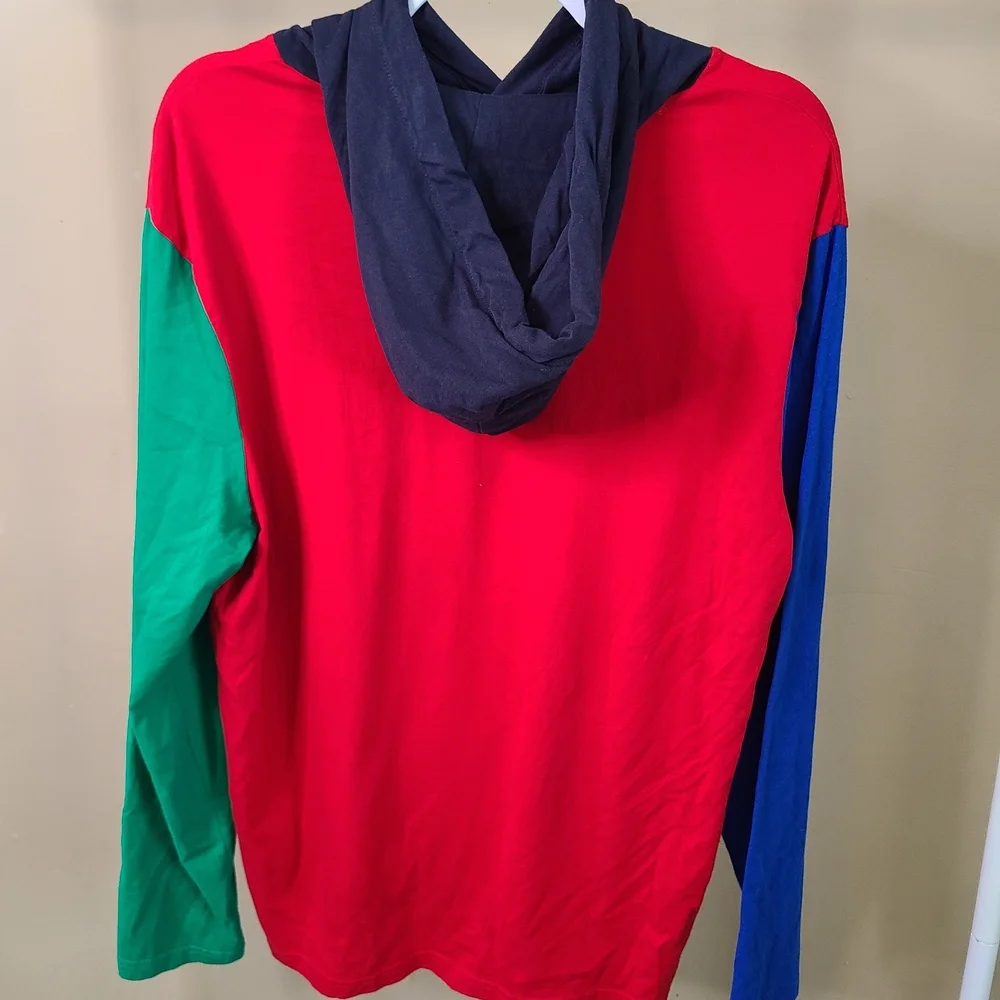 Colorblock Hoodie by Polo Ralph Lauren  - Red, Blue, Green - Picture 2 of 5
